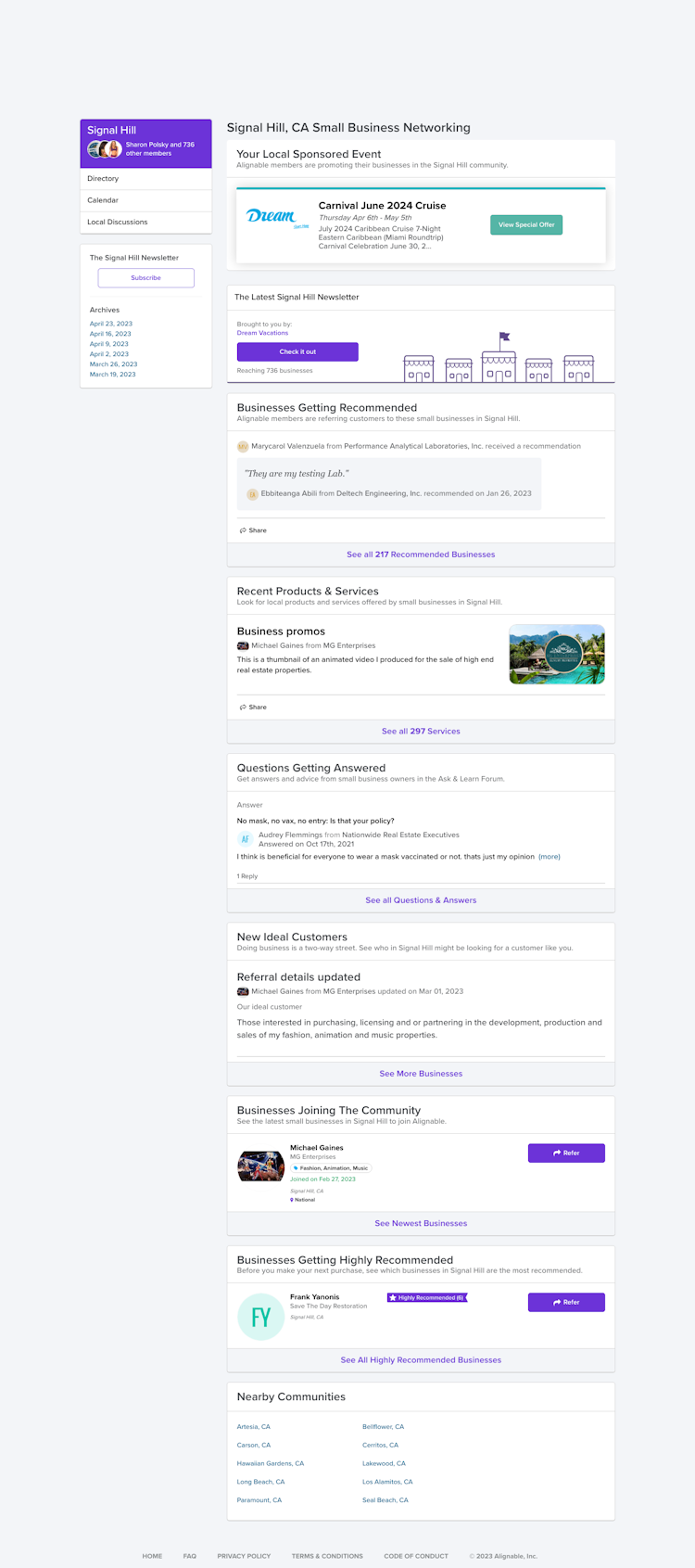 Alignable Login Page Design