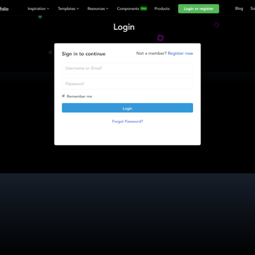 AppLanding Login Page Design