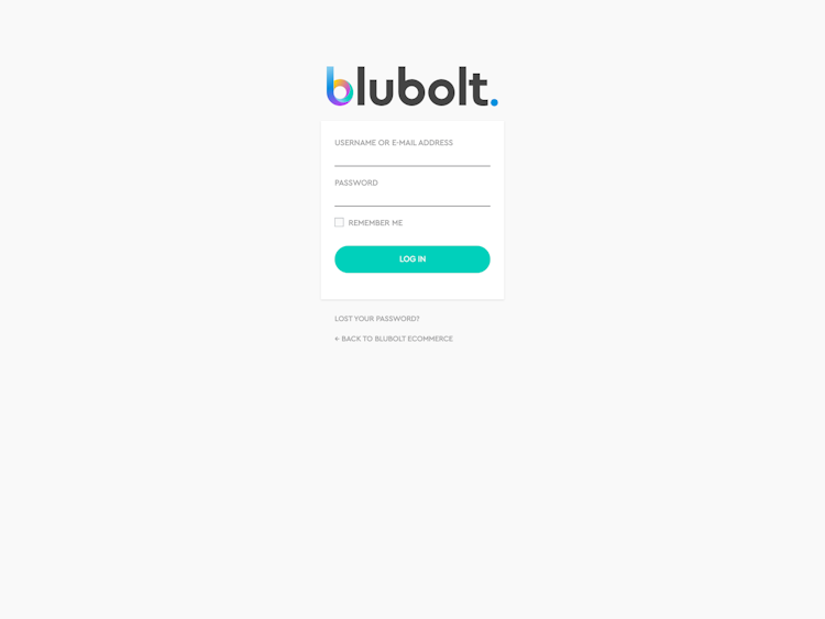 Blubolt Login Page Design