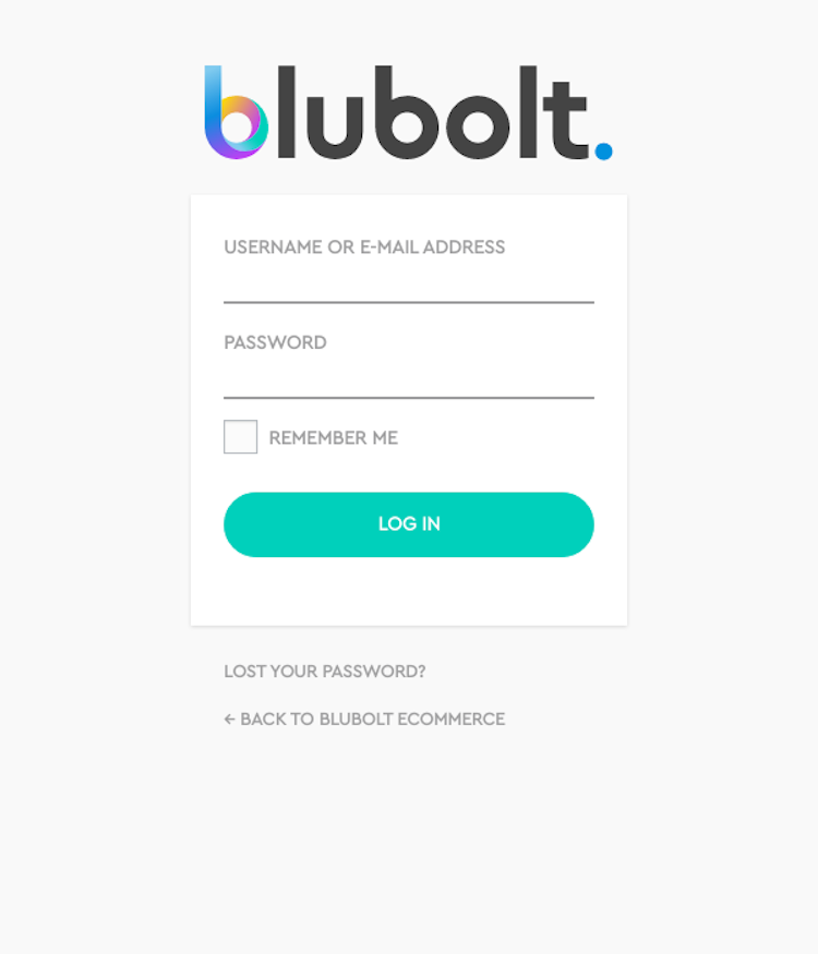 Blubolt Login Page Design