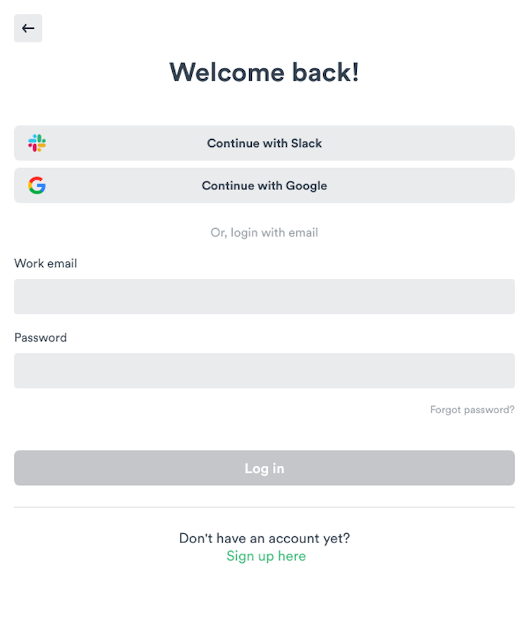 Carrot Login Page Design