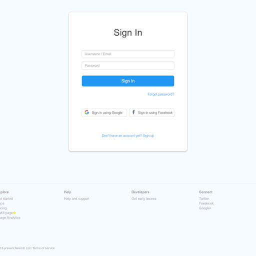 Distill Login Page Design