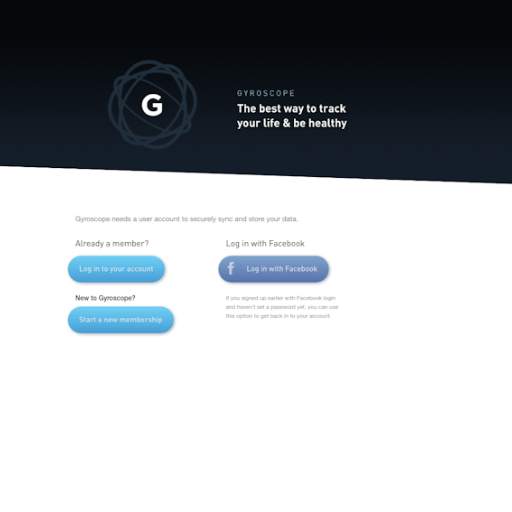 Gyrosco Login Page Design