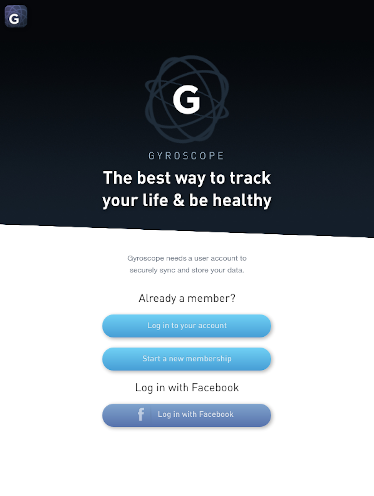 Gyrosco Login Page Design