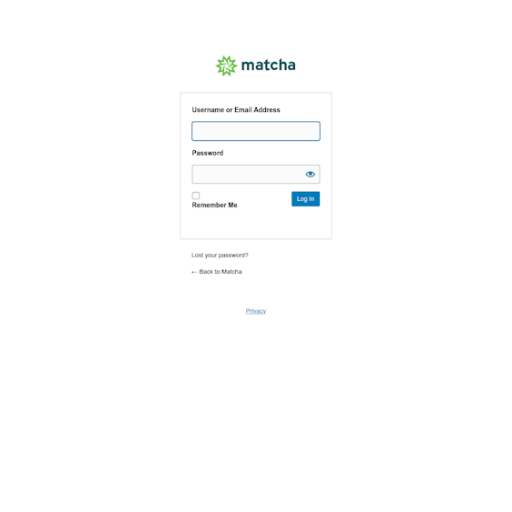 Matcha Login Page Design