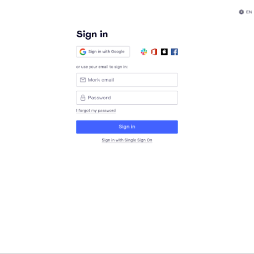 Miro Login Page Design