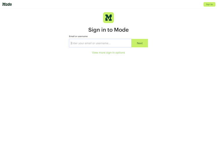 Mode Login Page Design