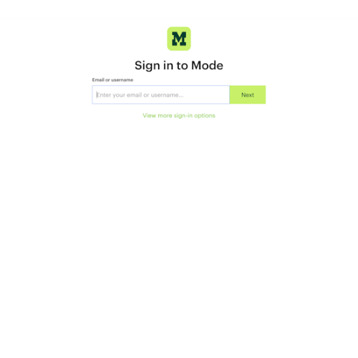 Mode Login Page Design