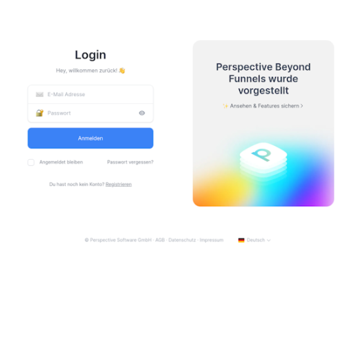 Perspective Funnels Login Page Design