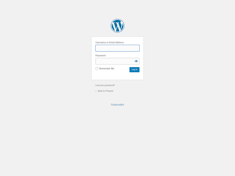 Phrasee Login Page Design