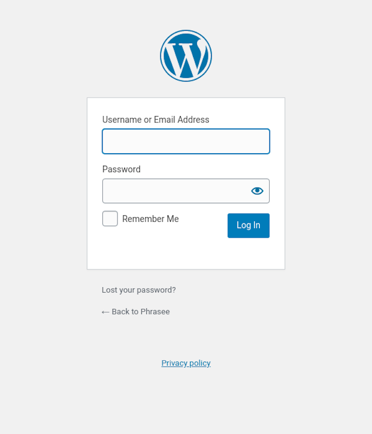 Phrasee Login Page Design