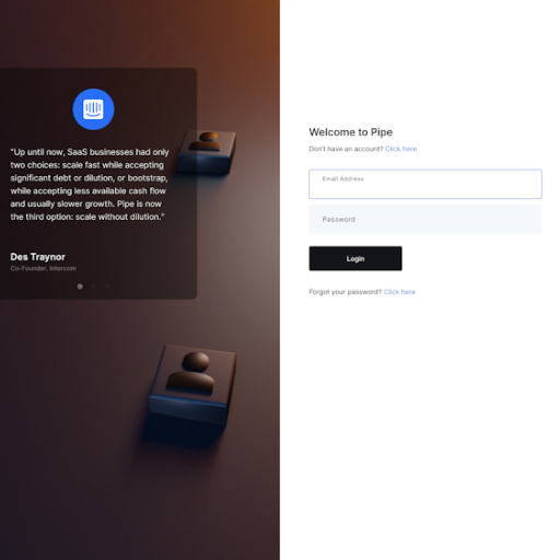 Pipe Login Page Design