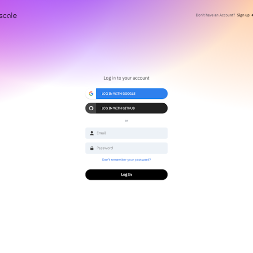 Scale Login Page Design