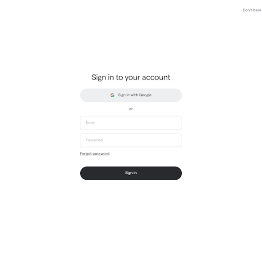Secfi Login Page Design