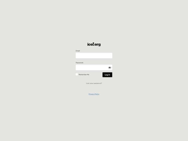 Useiceberg Login Page Design