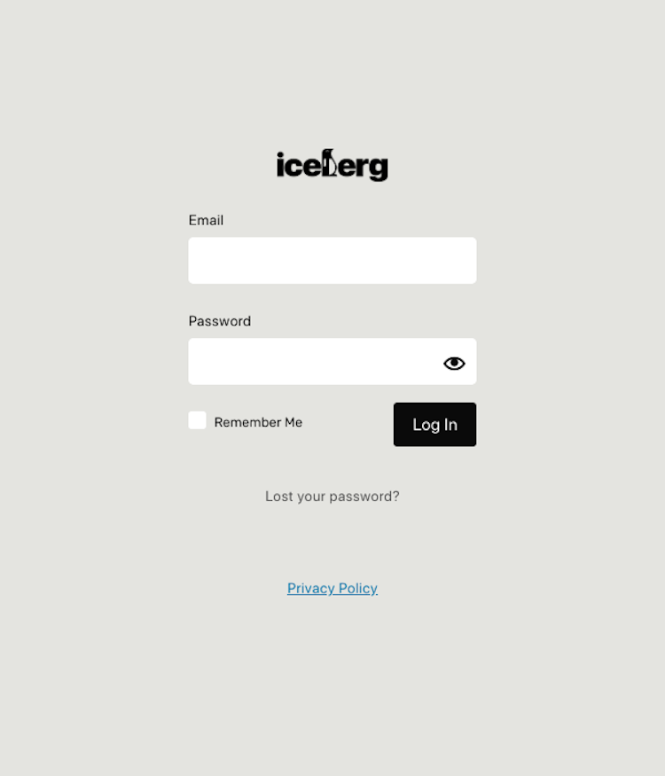 Useiceberg Login Page Design