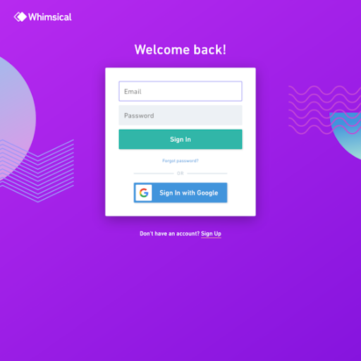 Whimsical Login Page Design