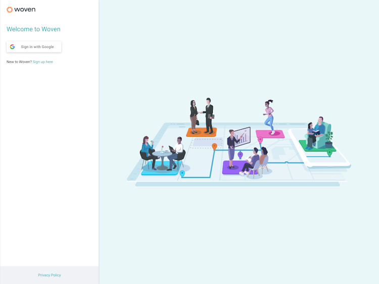 Woven Login Page Design